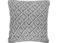 Sæt af 2 pyntepuder KIZKALESI Bomuld 45 x 40 cm Grå Geometrisk mønster