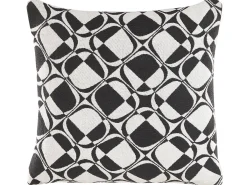 Sæt af 2 pyntepuder KOTURE Bomuld 45 x 45 cm Sort/hvid Geometrisk mønster