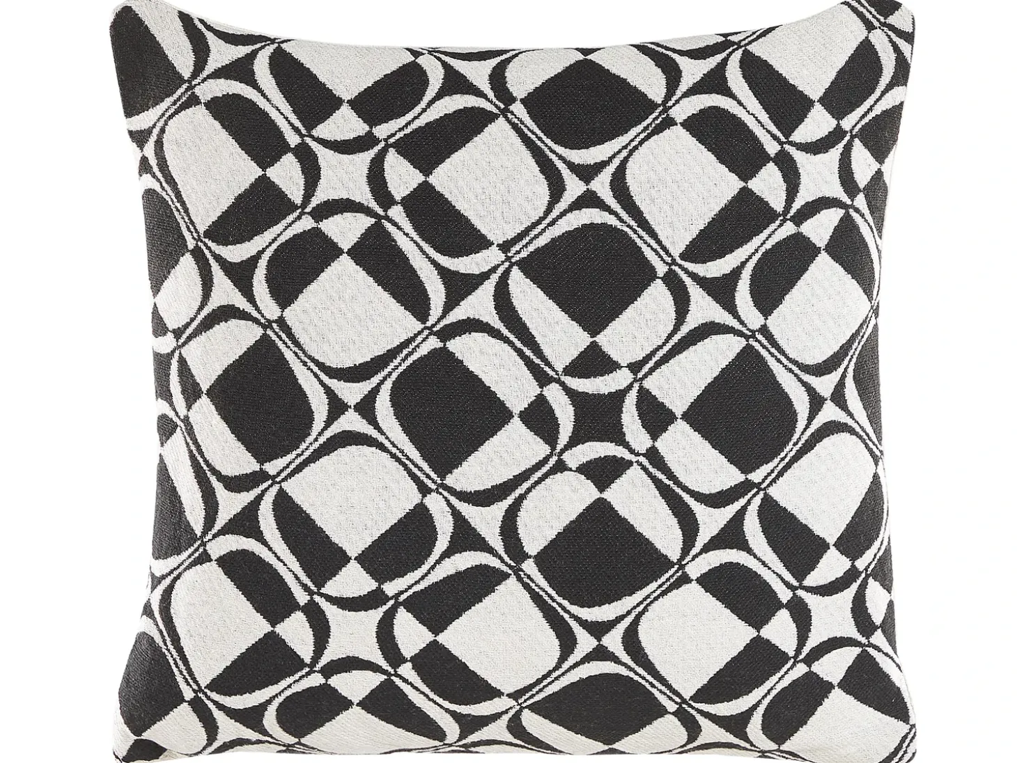 Sæt af 2 pyntepuder KOTURE Bomuld 45 x 45 cm Sort/hvid Geometrisk mønster