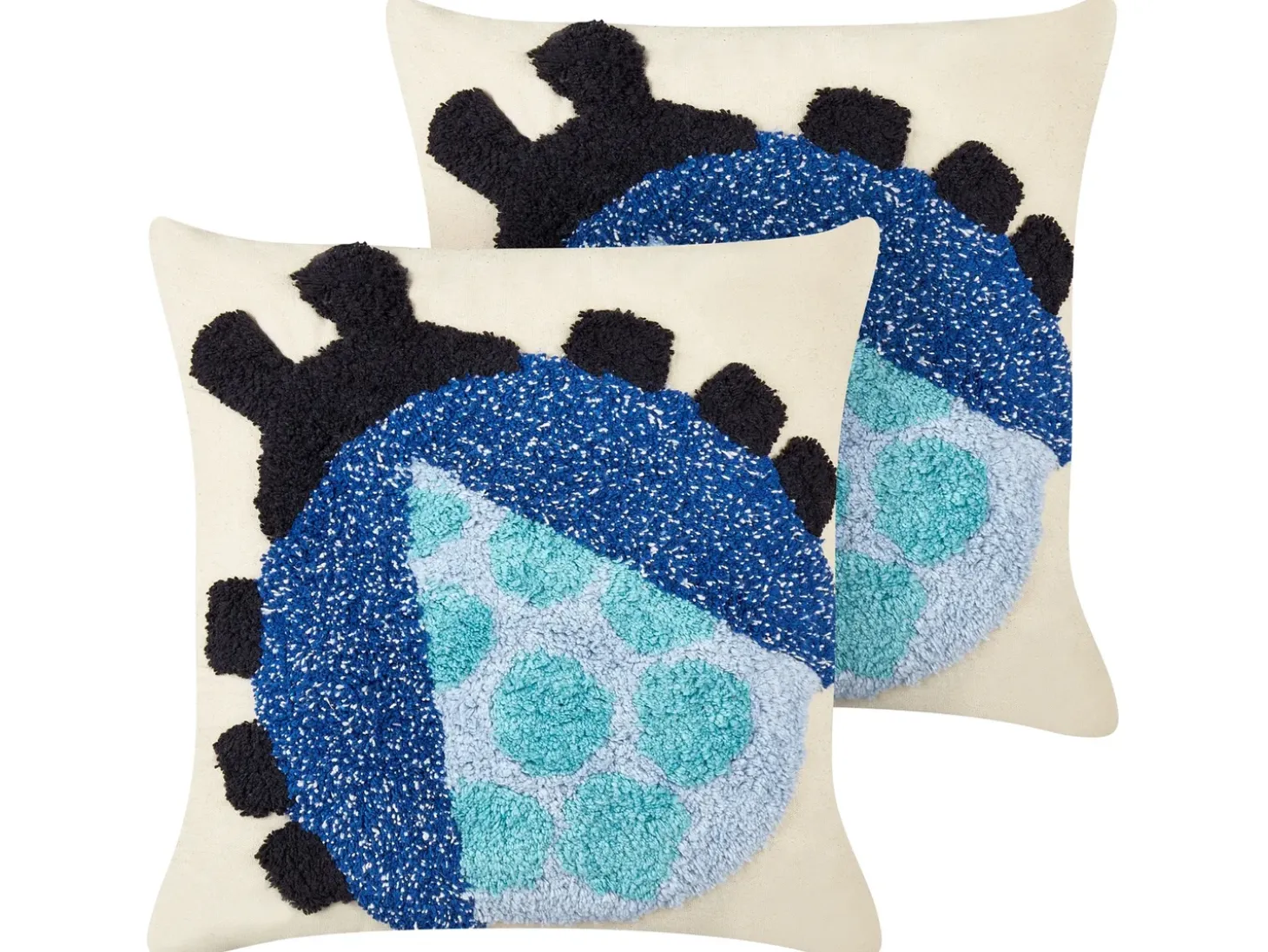 Sæt af 2 pyntepuder LADYBIRD Bomuld 45 x 45 cm Multifarvet