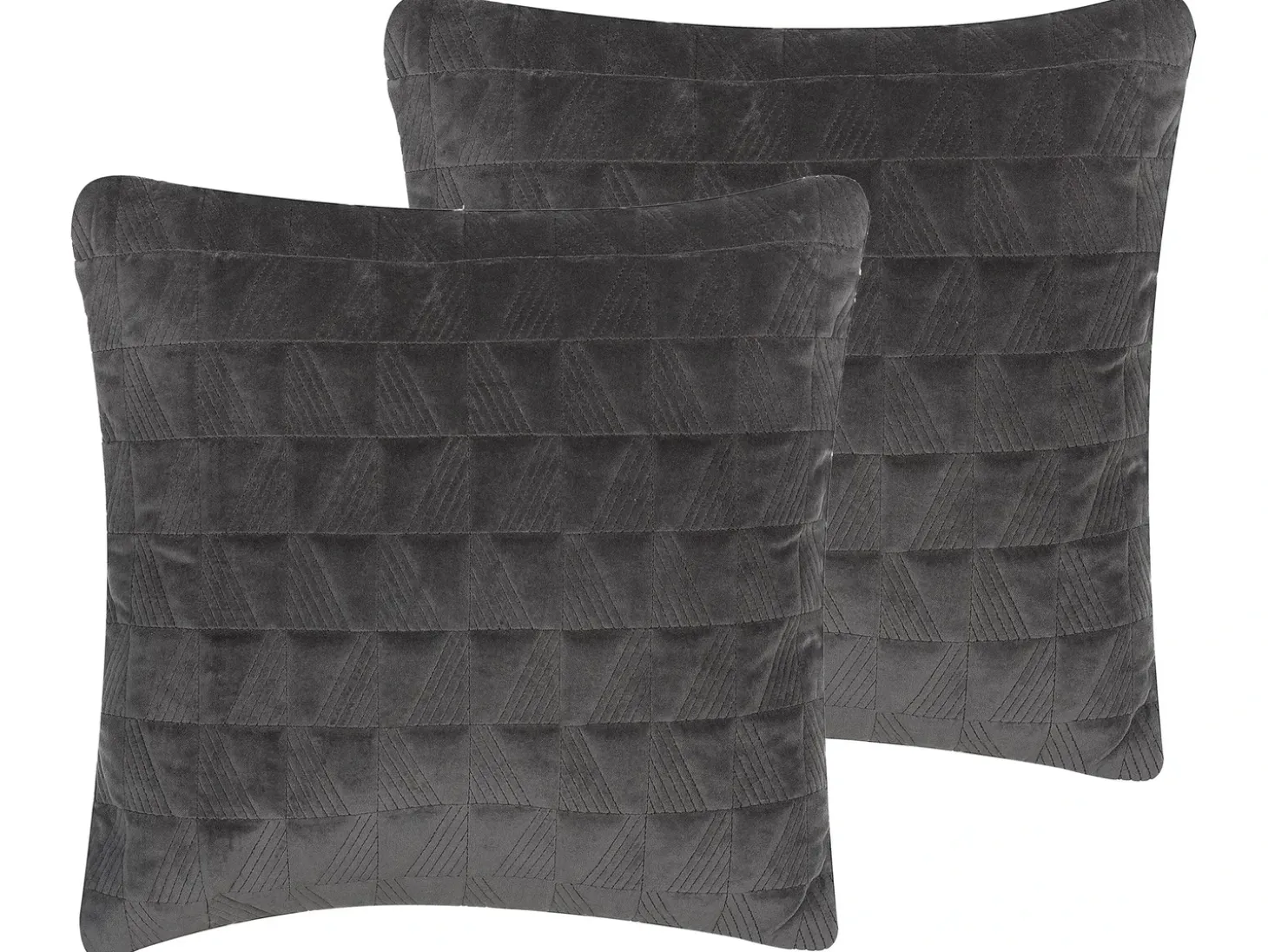 Sæt af 2 pyntepuder LALAM Bomuld 45 x 45 cm Grå Geometrisk mønster