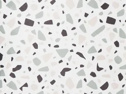 Sæt af 2 pyntepuder LAVENDER Velour 45 x 45 cm Hvid Terrazzo mønstre