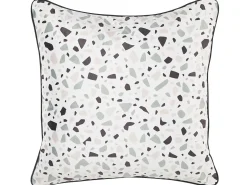 Sæt af 2 pyntepuder LAVENDER Velour 45 x 45 cm Hvid Terrazzo mønstre