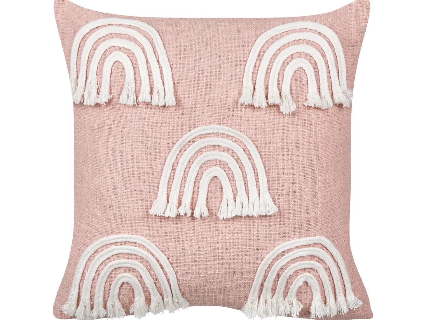 Sæt af 2 pyntepuder LEEA Bomuld 45 x 45 cm Pastellrosa