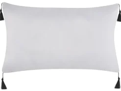 Sæt af 2 pyntepuder LIRIOPE 30 x 50 cm Sort/hvid Geometrisk mønster