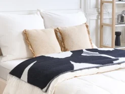 Sæt af 2 pyntepuder LONAR 45 x 45 cm Sand Beige