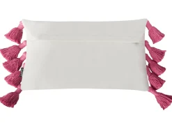 Sæt af 2 pyntepuder LOVELY Bomuld 30 x 50 cm Hvid Lyserød