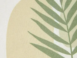 Sæt af 2 pyntepuder MICROSORUM 45 x 45 cm Lysegrøn Plante mønster