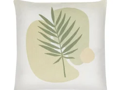 Sæt af 2 pyntepuder MICROSORUM 45 x 45 cm Lysegrøn Plante mønster