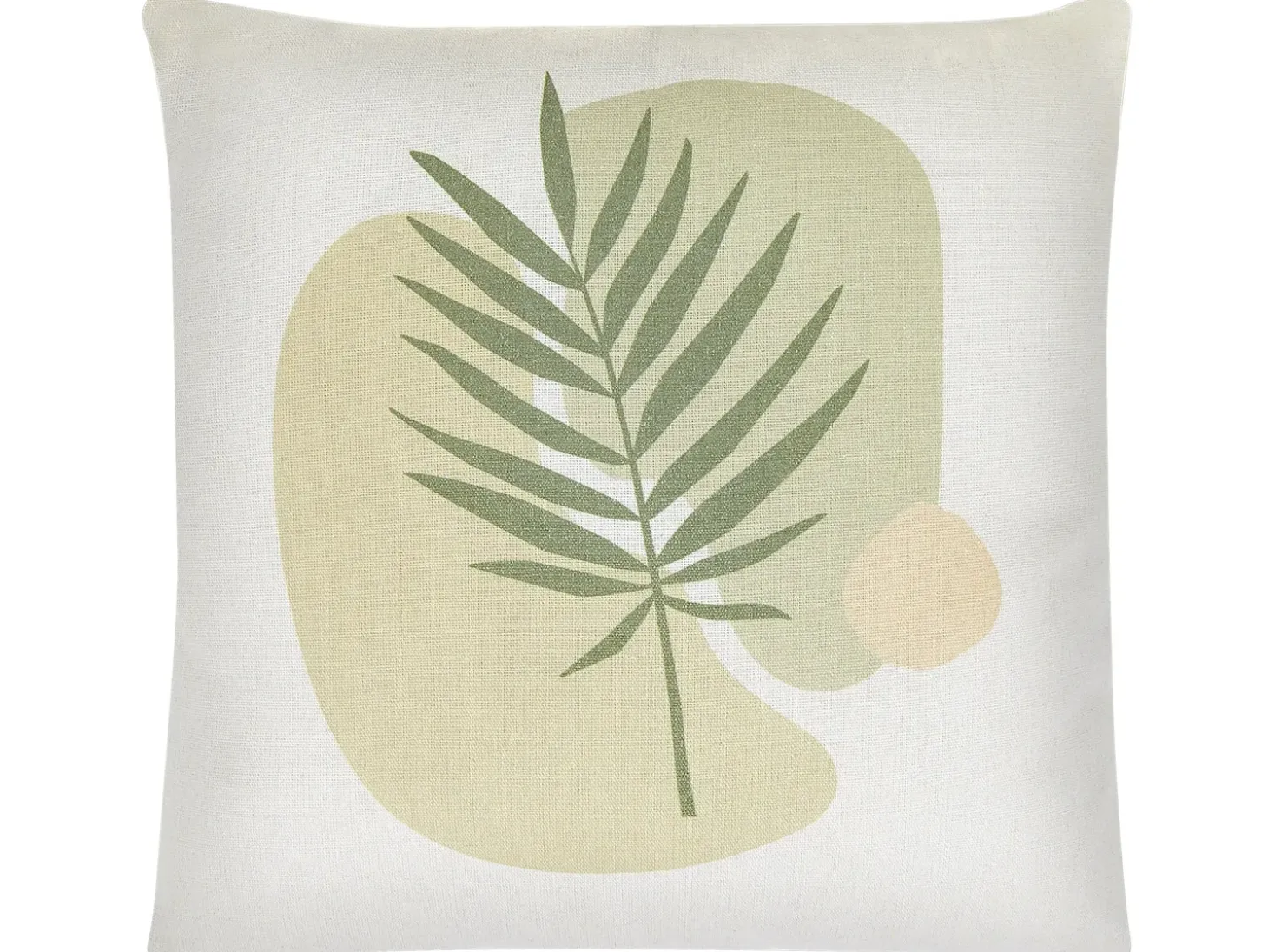 Sæt af 2 pyntepuder MICROSORUM 45 x 45 cm Lysegrøn Plante mønster