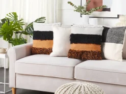 Sæt af 2 pyntepuder MIHALGAZI Bomuld 45 x 45 cm Multifarvet Stribet mønster
