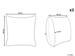 Sæt af 2 pyntepuder MIMISAL Bomuld 45 x 45 cm Brun Orientalsk mønster