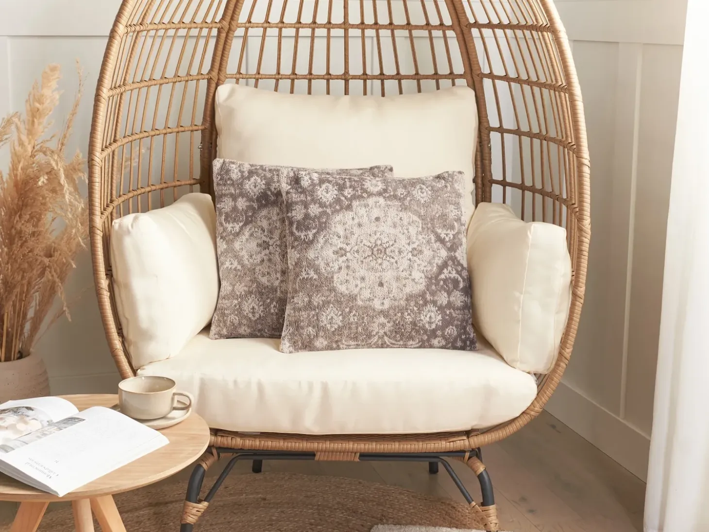 Sæt af 2 pyntepuder MIMISAL Bomuld 45 x 45 cm Brun Orientalsk mønster