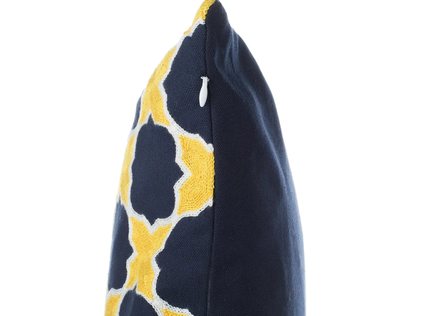 Sæt af 2 pyntepuder MUSCARI Bomuld 45 x 45 cm Gul Blå Ikat
