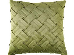 Sæt af 2 pyntepuder NARCISSUS Velour 43 x 43 cm Grøn Geometrisk mønster