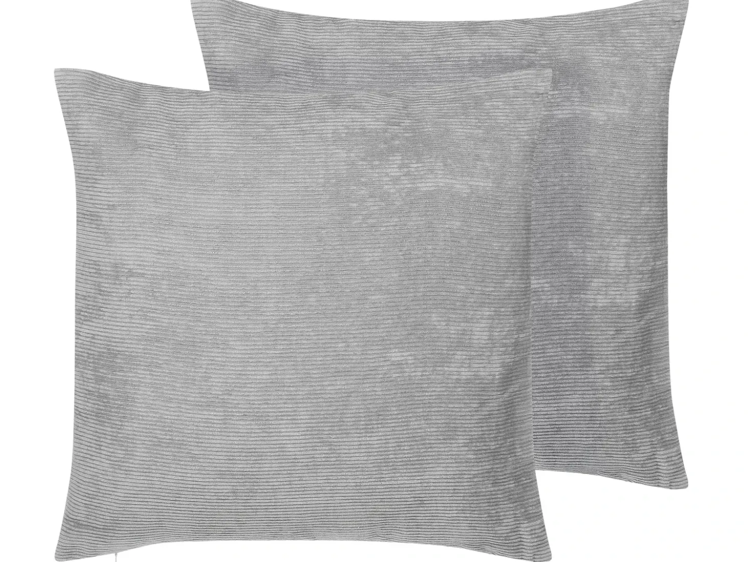 Sæt af 2 pyntepuder NOLANA 45 x 45 cm Grå Ensfarvet