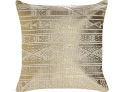 Sæt af 2 pyntepuder OUJDA Bomuld 50 x 50 cm Guld Geometrisk mønster