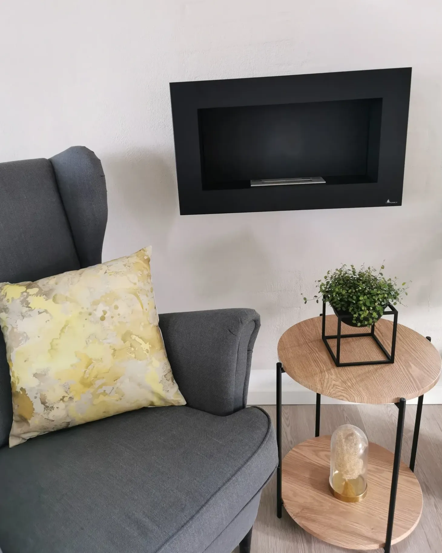 Sæt af 2 pyntepuder PACHIRA Bomuld 45 x 45 cm Gul Abstraktmønster