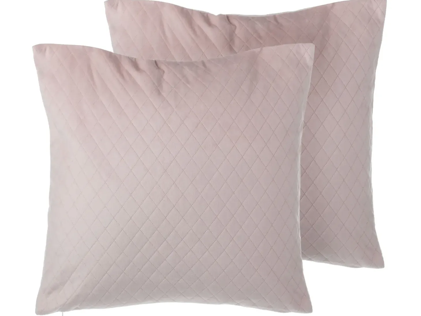 Sæt af 2 pyntepuder PASQUE Velour 45 x 45 cm Lyserød Ensfarvet