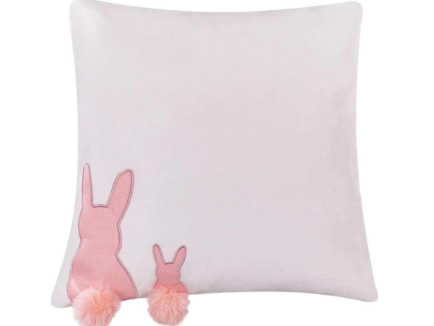 Sæt af 2 pyntepuder PHLOX Bomuld 45 x 45 cm Hvid
