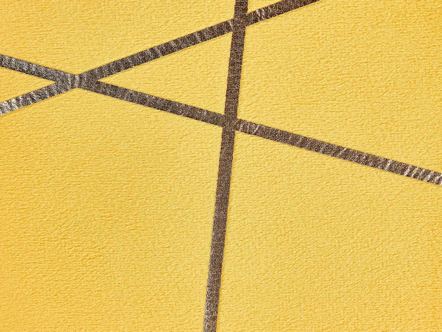 Sæt af 2 pyntepuder PINUS Velour 45 x 45 cm Gul Geometrisk mønster