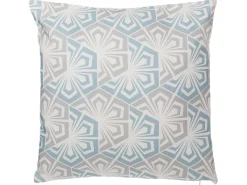 Sæt af 2 pyntepuder PRIMROSE 45 x 45 cm Himmelblå Ikat