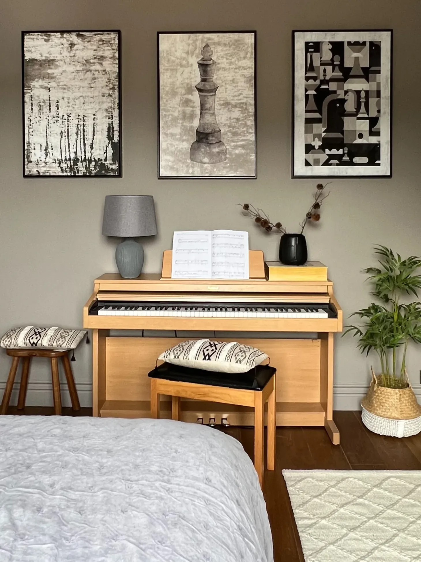 Sæt af 2 pyntepuder PULMONARIA 30 x 50 cm Beige Geometrisk mønster