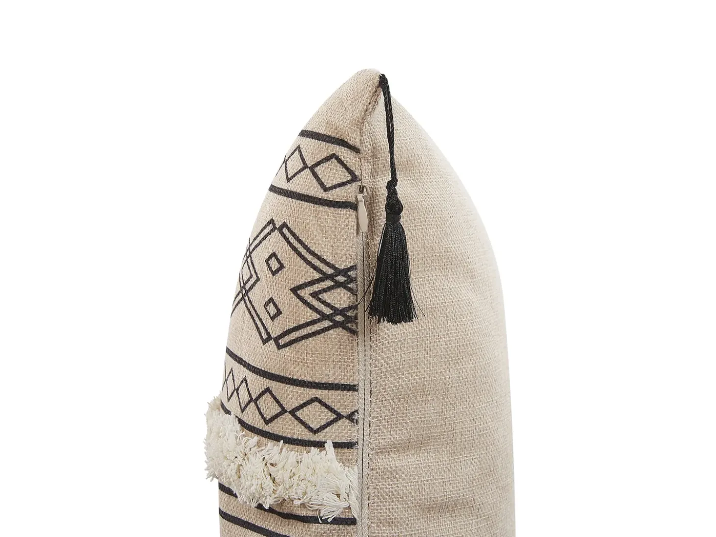 Sæt af 2 pyntepuder PULMONARIA 30 x 50 cm Beige Geometrisk mønster