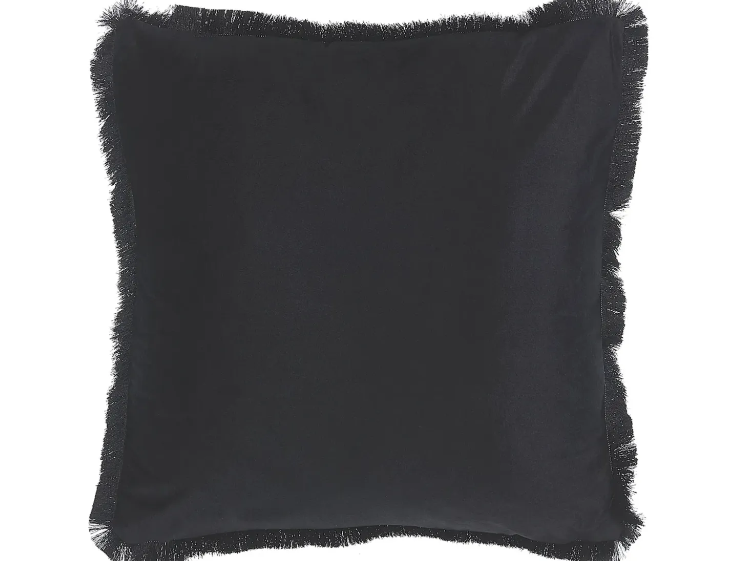 Sæt af 2 pyntepuder RAMTEK Velour 45 x 45 cm Sort Dyremønster