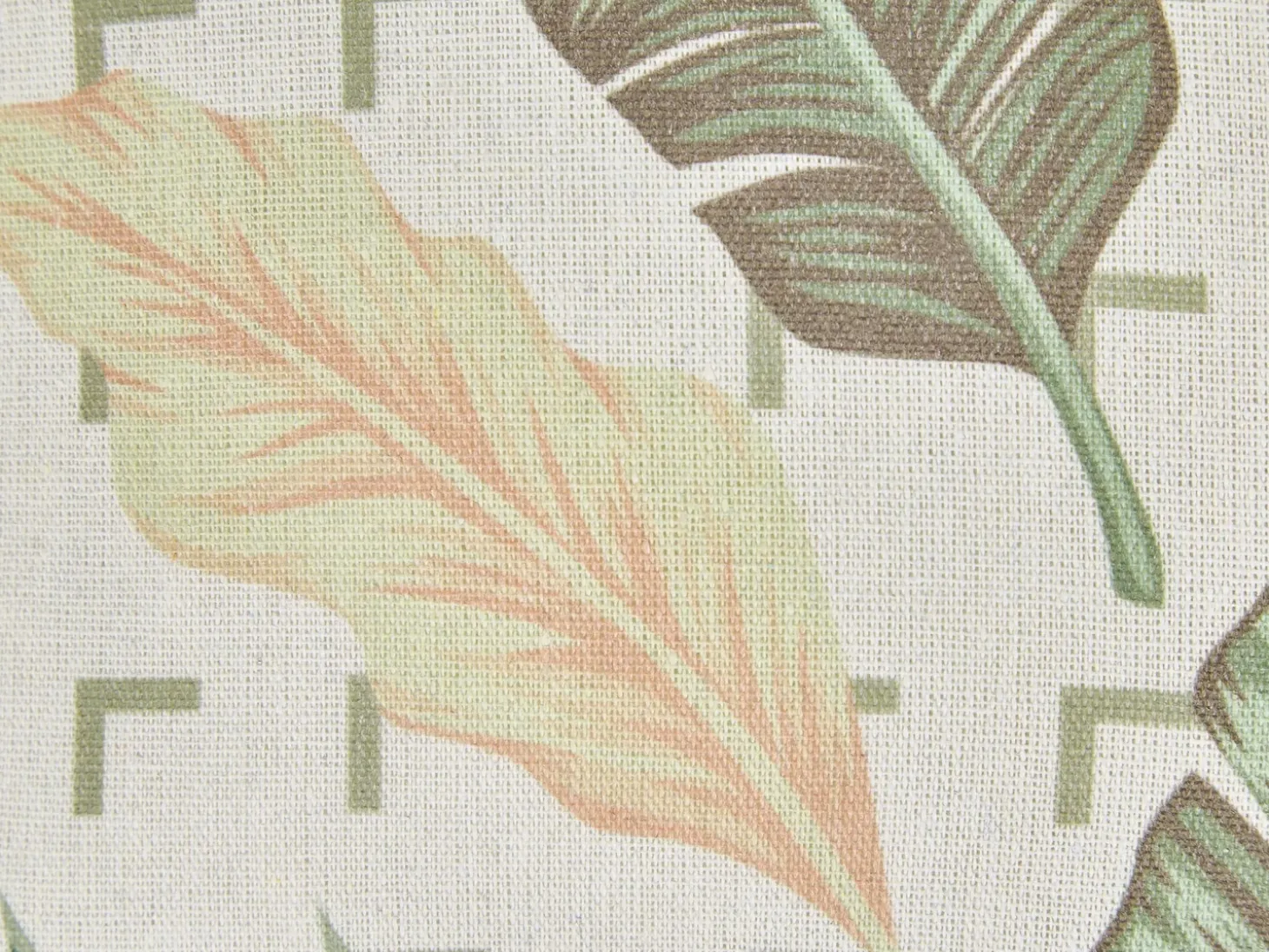 Sæt af 2 pyntepuder RHAPIS 45 x 45 cm Grøn Plante mønster