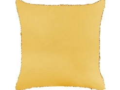 Sæt af 2 pyntepuder RHOEO Bomuld 45 x 45 cm Gul Geometrisk mønster