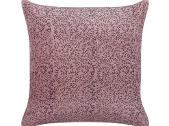 Sæt af 2 pyntepuder ROMNEYA Velour 45 x 45 cm Lyserød Blomstermønster