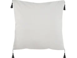 Sæt af 2 pyntepuder SCHEFFLERA Velour 45 x 45 cm Hvid Geometrisk mønster