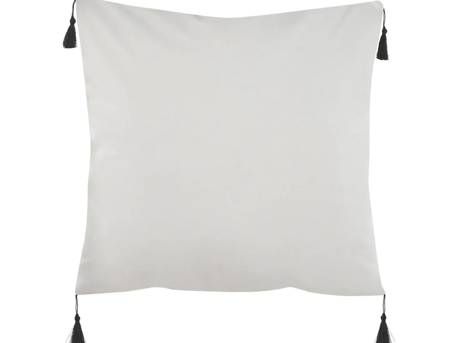 Sæt af 2 pyntepuder SCHEFFLERA Velour 45 x 45 cm Hvid Geometrisk mønster