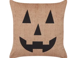 Sæt af 2 pyntepuder SEBES Velour 45 x 45 cm Beige Abstraktmønster