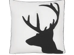 Sæt af 2 pyntepuder SHADRACK Bomuld 45 x 45 cm Hvid Julemønster