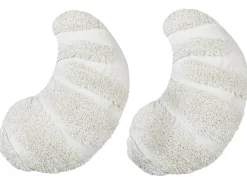 Sæt af 2 pyntepuder SNOWDROP Bomuld 40 x 25 cm Hvid