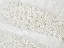 Sæt af 2 pyntepuder SNOWDROP Bomuld 40 x 25 cm Hvid