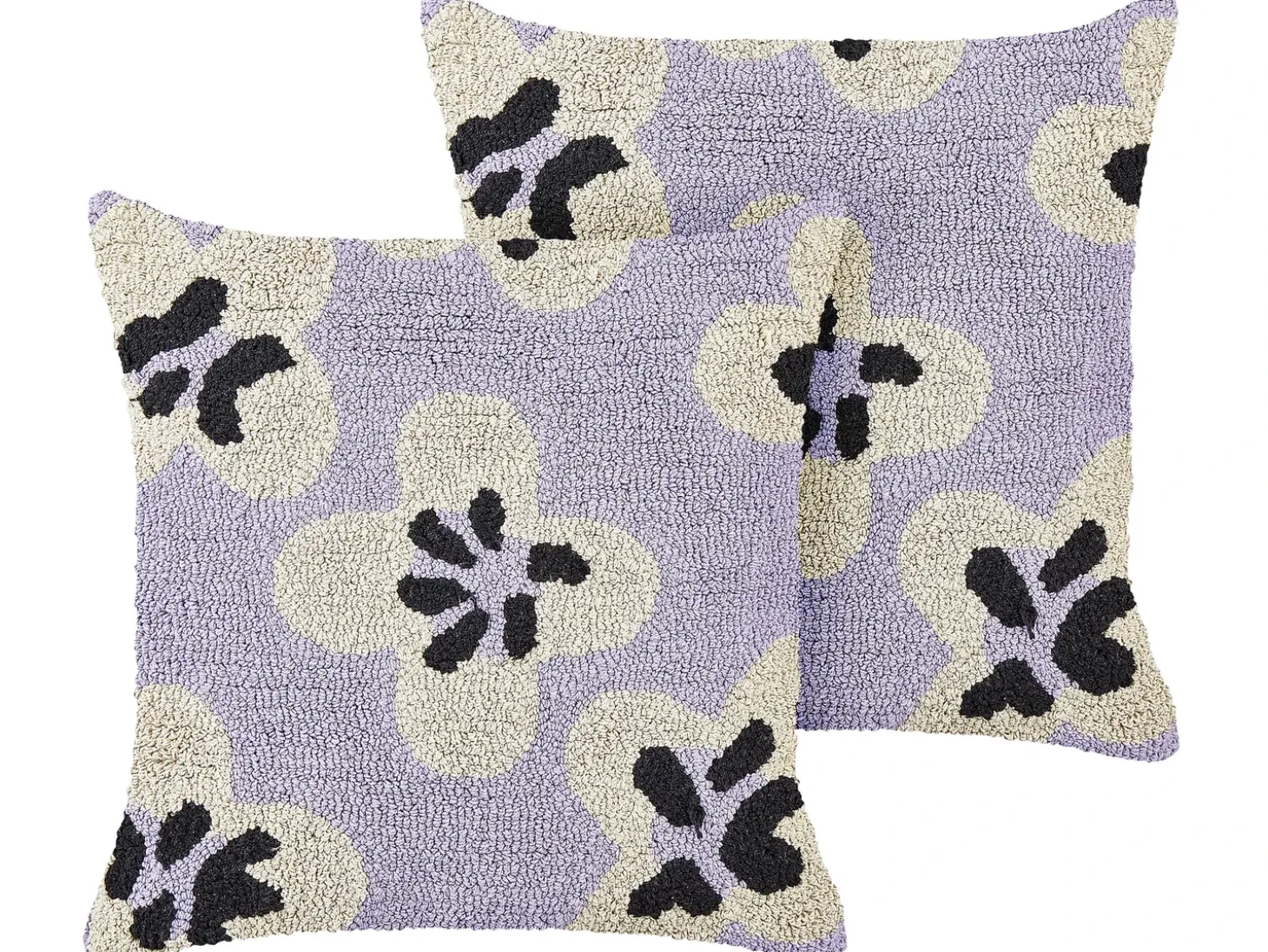 Sæt af 2 pyntepuder SOAPWORT Bomuld 45 x 45 cm Purpur