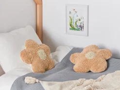 Sæt af 2 pyntepuder SORREL Bomuld 30 x 30 cm Ferskenagtig lyserød Blomst