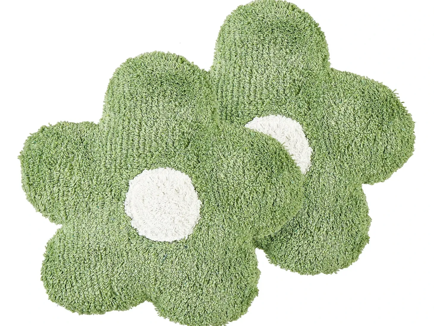 Sæt af 2 pyntepuder SORREL Bomuld 30 x 30 cm Grøn Blomst