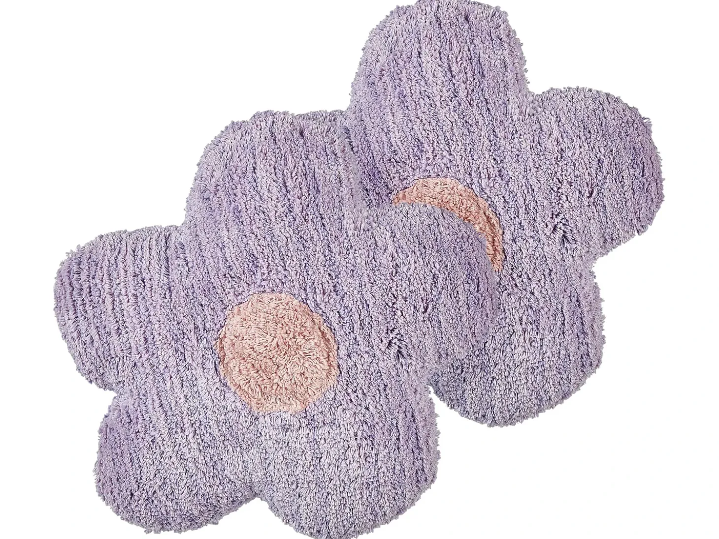 Sæt af 2 pyntepuder SORREL Bomuld 30 x 30 cm Lilla Blomst