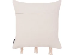 Sæt af 2 pyntepuder THONDI Bomuld 45 x 45 cm Beige Stribet mønster