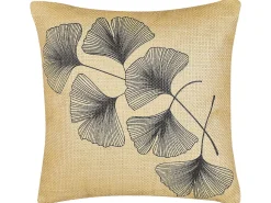 Sæt af 2 pyntepuder WAKAD 45 x 45 cm Beige Plante mønster