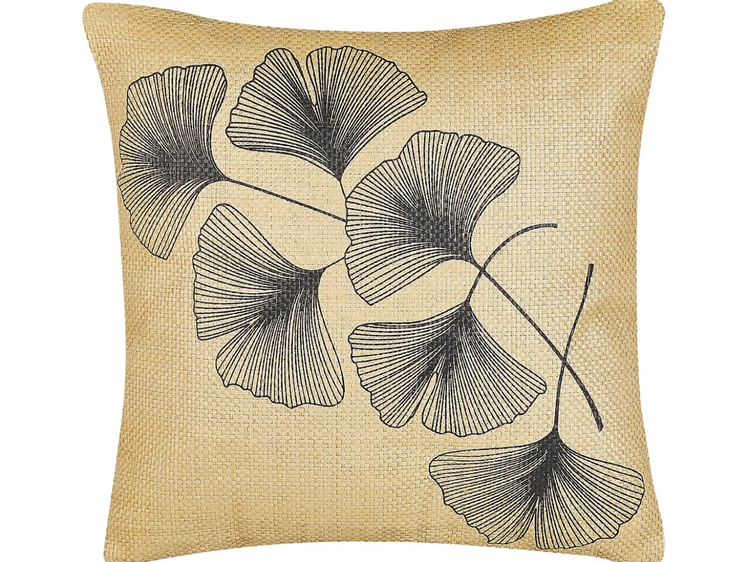 Sæt af 2 pyntepuder WAKAD 45 x 45 cm Beige Plante mønster