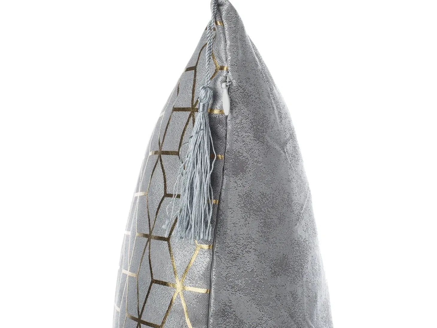 Sæt af 2 pyntepuder YARINA 45 x 45 cm Grå Geometrisk mønster