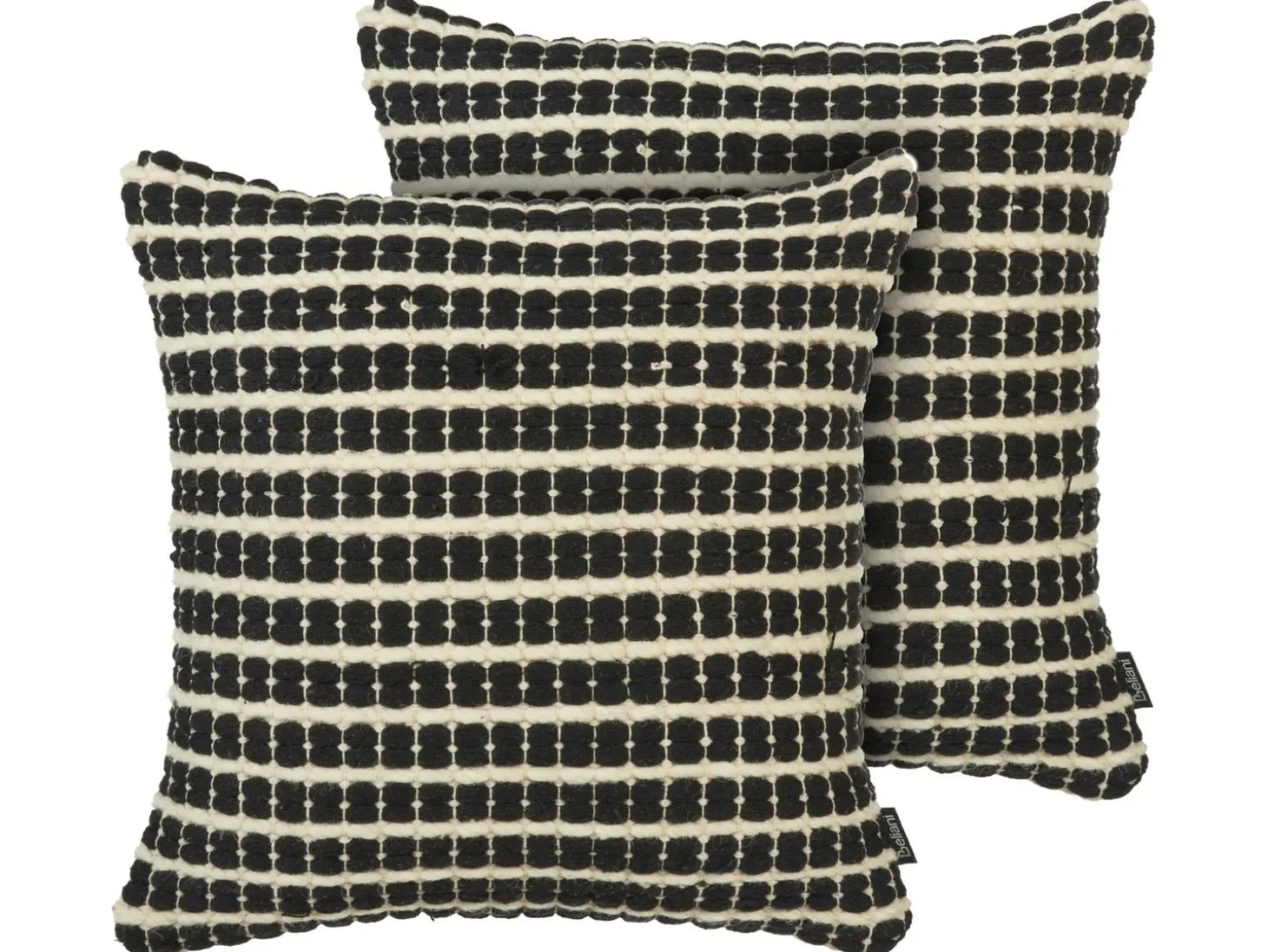 Sæt af 2 pyntepuder YONCALI Bomuld 45 x 45 cm Sort Ternet mønster