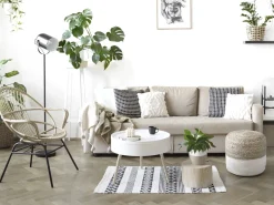 Sæt af 2 pyntepuder YONCALI Bomuld 45 x 45 cm Sort Ternet mønster