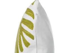 Sæt af 2 pyntepuder ZENOBIA Bomuld 45 x 45 cm Mørkegrøn Plante mønster