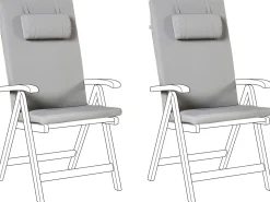 Sæt af 2 ryg-/siddehynder JAVA/AMANTEA PREMIUM 50 x 71 cm Lysegrå
